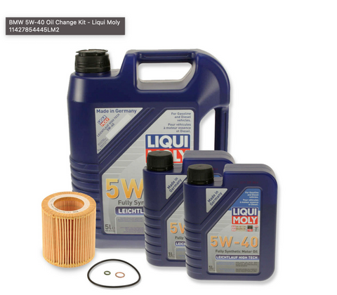 BMW 5W40 Oil Change Kit - Liqui Moly 11427854445KT6