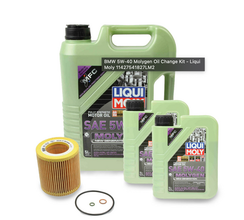 BMW 5W40 Oil Change Kit - Liqui Moly Molygen 11427848321KT1